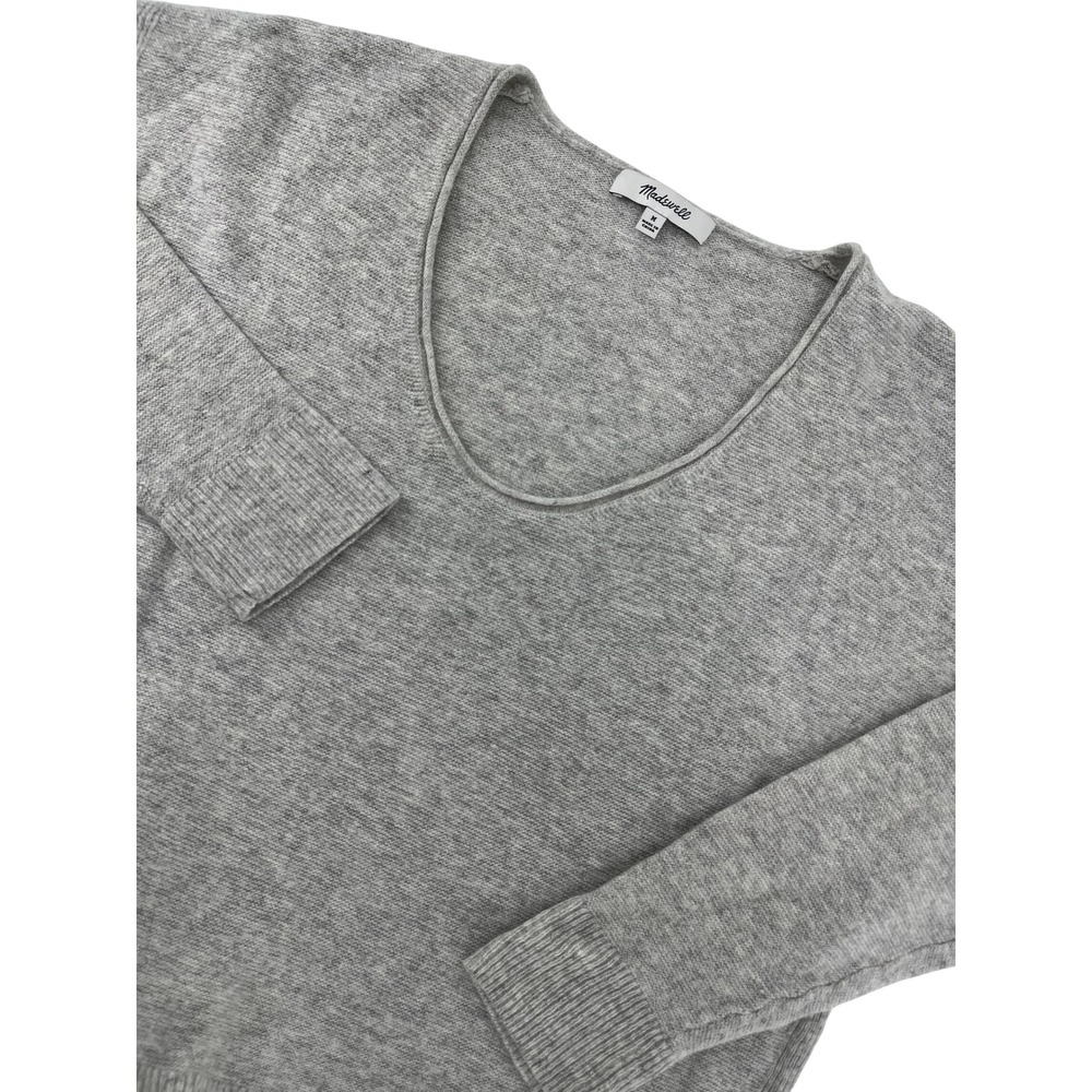 Madewell Grey Merino extra fine V-Neck Long Sleeve Sweater‎ Size Medium M